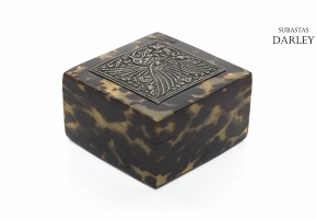 Chinese box with silver lid, early 20th century