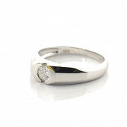 Solitaire Ring in 18k white gold with diamond - 2
