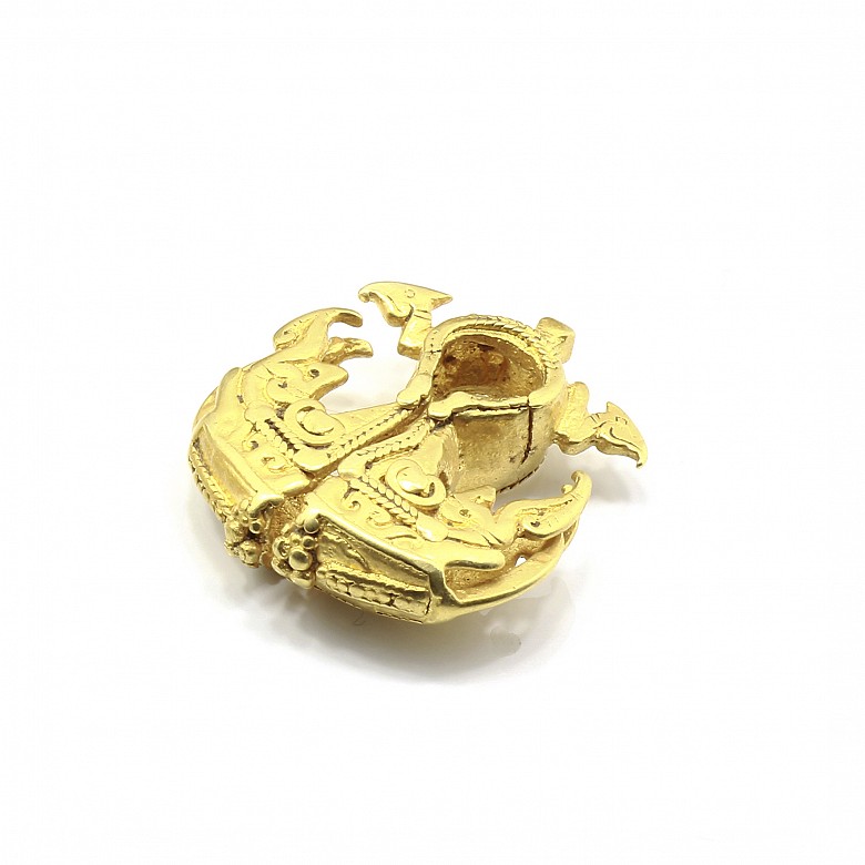 22k yellow gold pendant - 1
