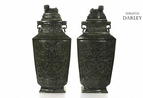 Pair of large vases, 20th century