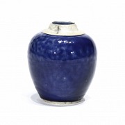 Small glazed vase in blue, 20th century