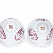 A pair of famille rose bowls, Daoguang period (1821 - 1850)