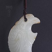 White Jade Pendant in the form of mythological bird. - 1