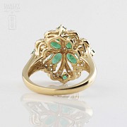 Fantástico anillo Esmeraldas y Diamantes - 2