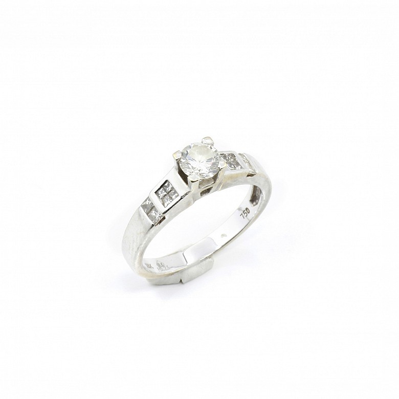Solitaire diamond ring.