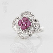 Fantástico anillo rubí y diamantes - 2