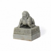 Gray stamp with lion, 20th century