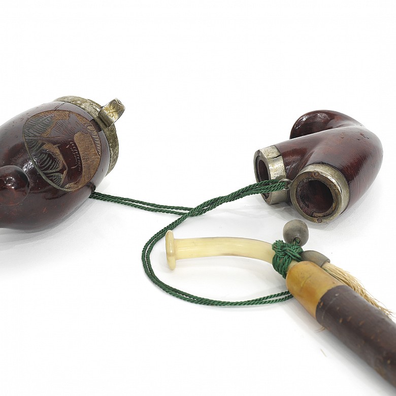 Two briar pipes, Bruyère garantie, early 20th century - 6