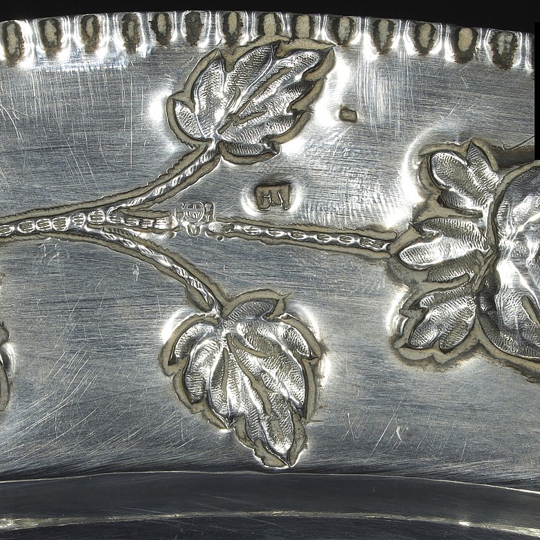 Silver tray, with Austrian marks, early 19th century