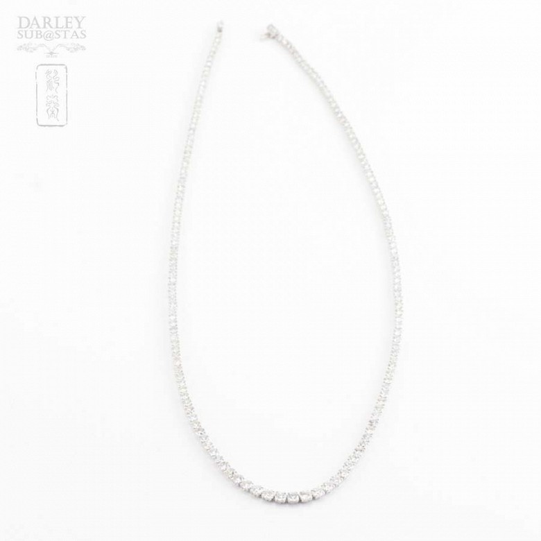 Collar-Riviere in white gold and diamonds 11.39cts - 6