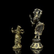 Two small bronze sculptures, Asia, 20th century