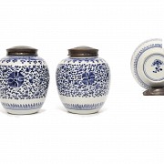 Pareja de vasijas en porcelana china, s.XIX