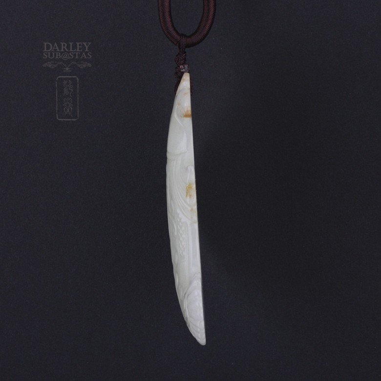 White Jade Pendant in the form of mythological bird. - 5