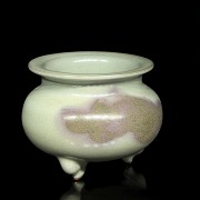 Glazed ceramic censer, Junyao style, 20th century