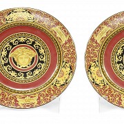 Pair of Versace plates.