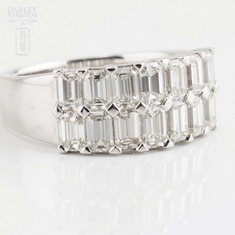 Fantástico anillo oro blanco 18k y diamantes 2.12cts - 2