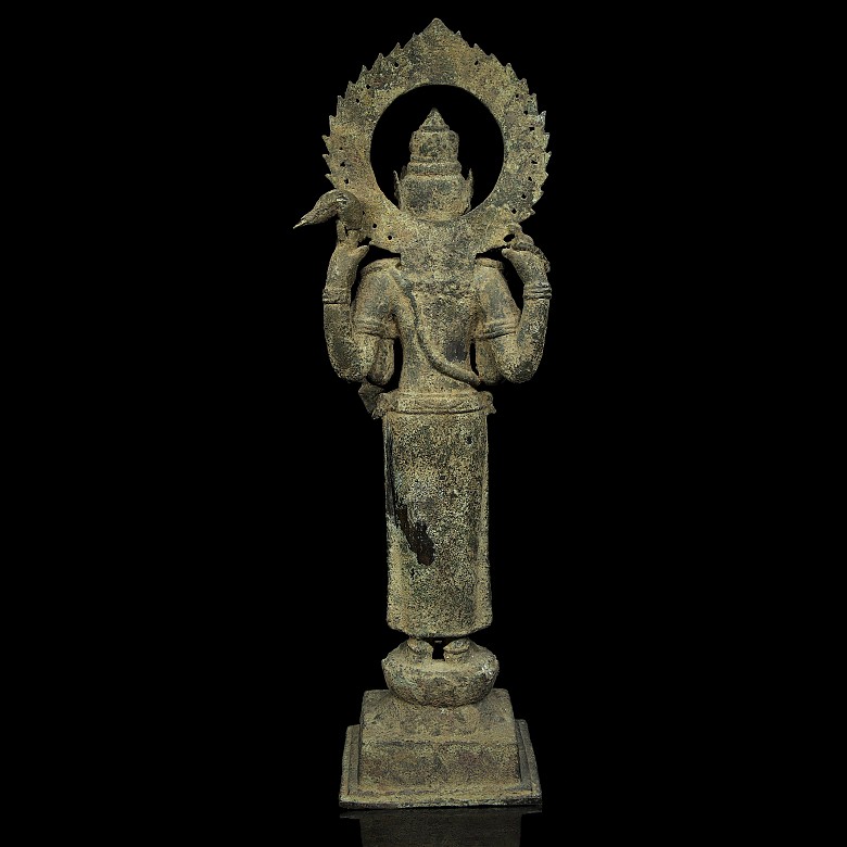 Estatua de bronce de Vishnu - 7