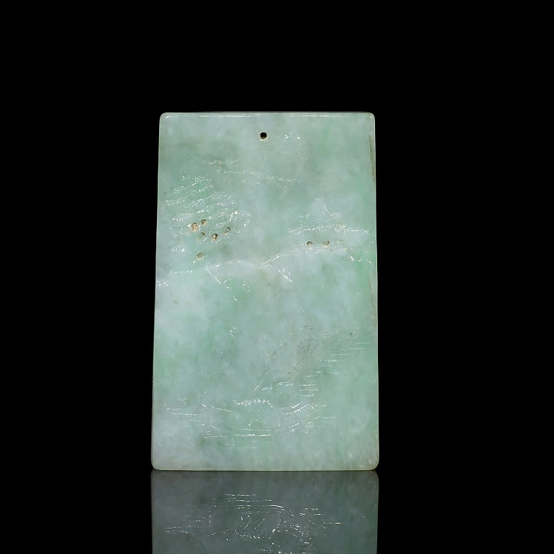 Placa de jadeita tallada 