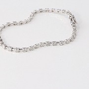 Bracelet in 18k white gold diamonds. - 3