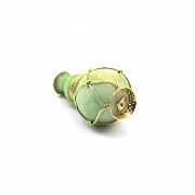 Colgante en oro amarillo 18k montado con jade forma de 
