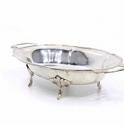 Italian silver fruit bowl, law 900, 20th century