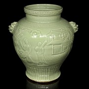 Glazed ceramic baluster vase, 20th century