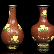 Two cloisonné vases, China, 20th century