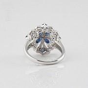 Precious sapphires and diamonds ring - 3