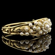 18k gold and cultured pearls bracelet - 2