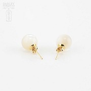 18k gold and pearl earrings Natural - 2