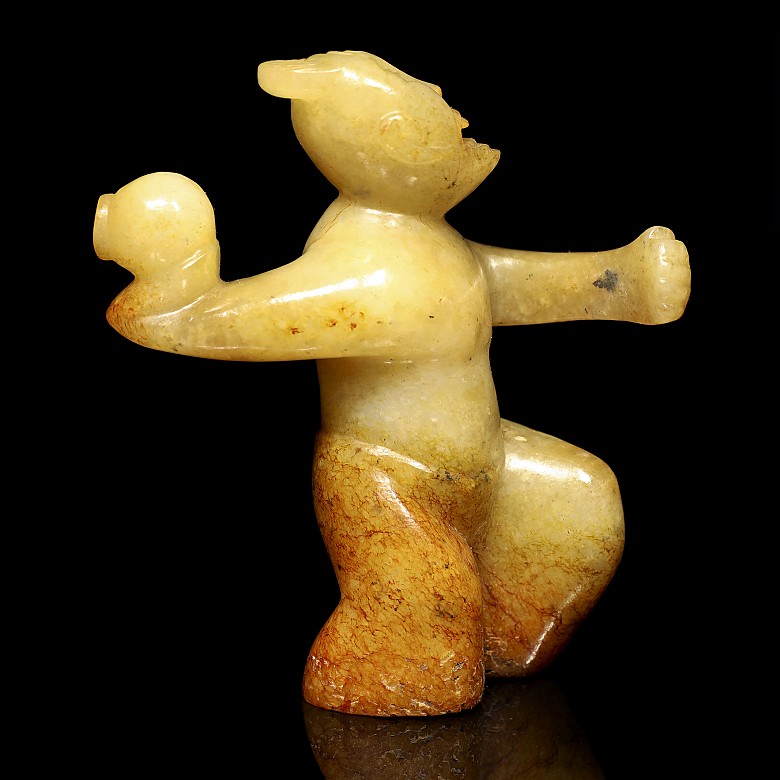 Jade human figure, Han dynasty - 1