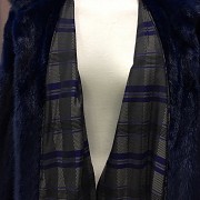 Bonito abrigo de piel de visón  color azul - 2