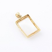 pendant Natural mother of pearl in 18k yellow gold - 2