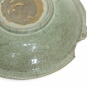 Gran plato vidriado en verde, Longquanyao, China, S.XIX