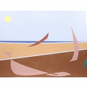 Evarist Vallés i Rovira (1923-1999) “Abstracción paisaje”, 1973.