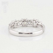 Fantástico anillo oro blanco 18k y diamantes - 5