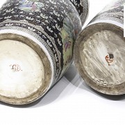 Pair of large Cantonese vases, 20th century - 4