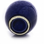 Small glazed vase in blue, 20th century - 4