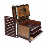 Marquetry cigar box, 19th c.