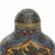 Botella de rapé, con marca Qianlong, dinastía Qing
