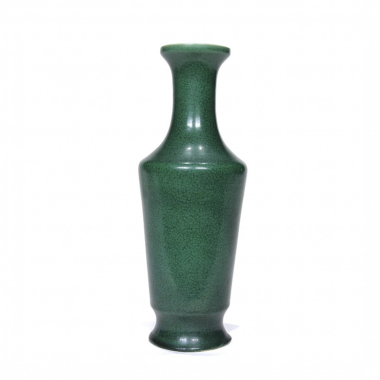 Green glazed porcelain vase, 20th century