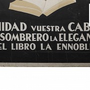 Federico Ribas Montenegro (1890 - 1952) Advertising panel. Madrid Book Week, 1931 - 7