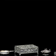 Boxes and silver bowls, 20th century