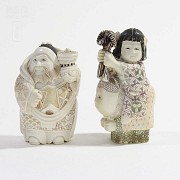 Two Japanese ivories