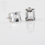 earrings  Aquamarine 10.40cts  and diamond 18k white gold