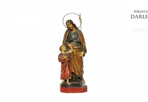Sculpture of Saint Joseph and the child, 20th century
