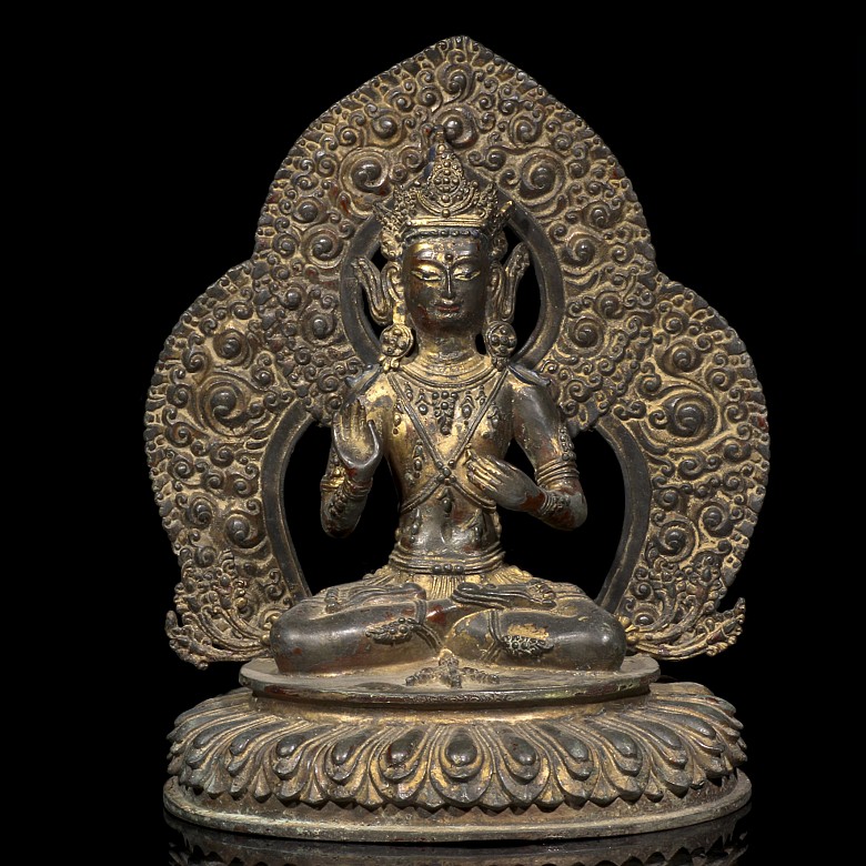 Buddha sculpture with niche.