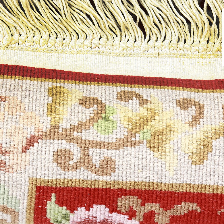 Tres alfombras de lana, China, s.XX