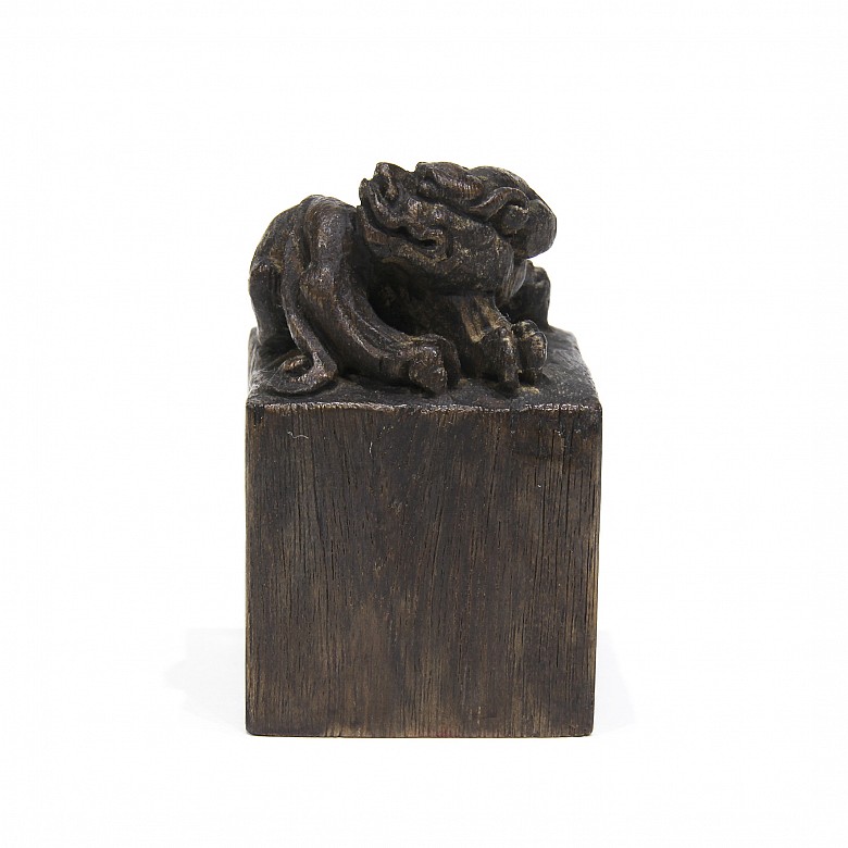 Carved wooden stamp, 19th century
