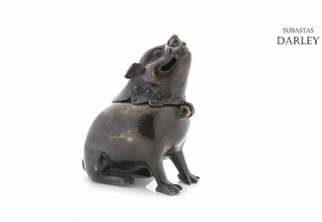 Incensario de bronce, “Perro”, China, s.XIX